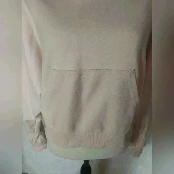 Aerie Luxe Inside Out Cropped Sweatshirt  Hoodie Size M Liquid Crystal Pink - Picture 8 of 10